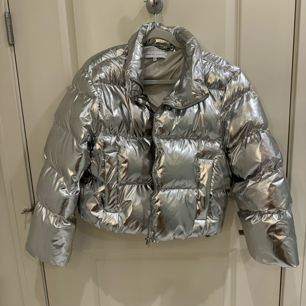 English Factory Puffer Jacket Size Lg